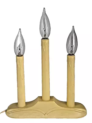 Christmas 3 Light Candolier Electric Candelabra Holiday Decor Works • $8.95