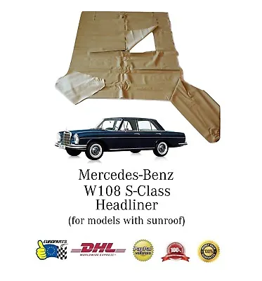 Mercedes-Benz W108 Headliner Ceiling Cover Cream With Sunroof (DHL Express) • $75