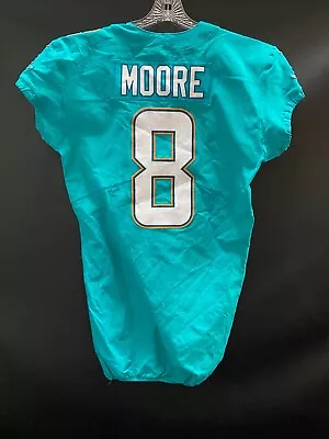 #8 Matt Moore Miami Dolphins Game Used Aqua Nike Jersey Size 42 Year 2017 • $499.99