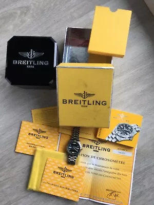 Minty BREITLING CHRONOMETRE AEROSPACE F75362 Complete W/box Papers • $1500