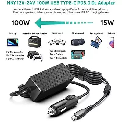 100W Car Charger DC Travel Adapter For Samsung Notebook 7 Spin 9 Chromebook Plus • $109.95