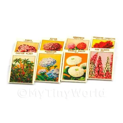 8 Mixed Dolls House Flower Seed Packets - Set 1 • £7.50