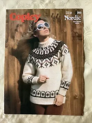 Copley Lopi Pattern 350. Nordic Unisex Sweater 32-36 . Fair Isle. • £6