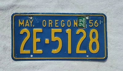 1956 1966 May Oregon License Plate YOM Plate Pacific Wonderland 2E5128 • $69.99