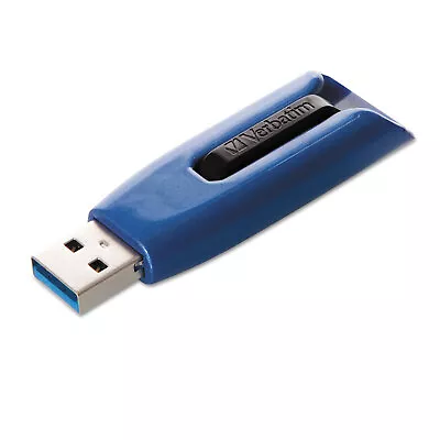 Verbatim V3 Max USB 3.0 Drive 64GB Metallic Blue 49807 • $22.38
