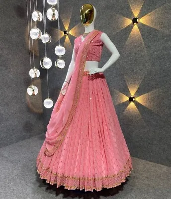 New Indian Designer Bollywood Party Floral Anarkali Lehenga Choli Ethnic Lengha  • $75.99
