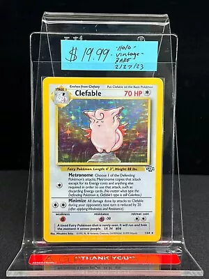 $19.99 • Buy ✅Clefable 1/64 Holo Rare Vintage Pokemon Card ✅ !! FAST SHIPPING !! ✅