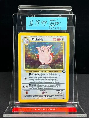$19.99 • Buy ✅Clefable 1/64 Holo Rare Vintage Pokemon Card ✅ !! FAST SHIPPING !! ✅