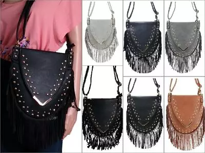 £16.99 • Buy Fashion Womens Ladies Tassle Fringe Shoulder Bag Faux Leather Messenger Handbag