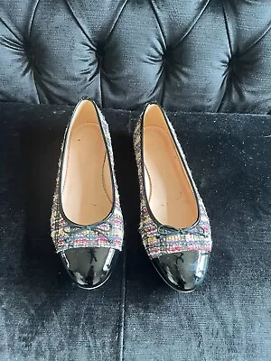 J. Crew Kiki Captoe Tweed Ballet Flats Size 8.5 • $30