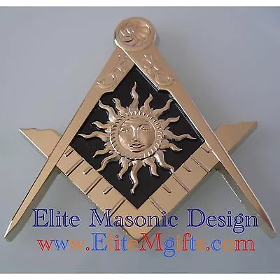 New Design Masonic Master Mason Cut Out Car  EmblemGold.  Elite M Gifts Design. • $12.99