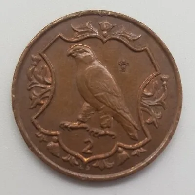 1985 Peregrine Falcon Isle Of Man 2p Two Pence Coin With Mint Mark • £5.49