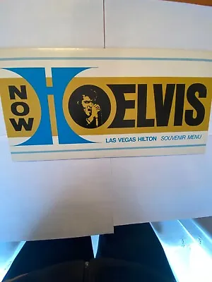 'ELVIS NOW ' Menu From The Las Vegas Hilton 7 By 14 INCH • $59.25