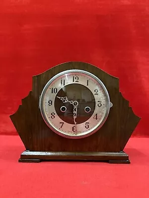 Vintage 1962 Enfield Striking Wood Mantel Clock Made In England Working W/o Key • $89.99