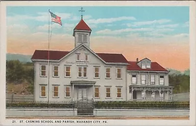 St. Casmir's School And Parish Mahanoy City Pennsylvania Unposted Postcard • $30.85