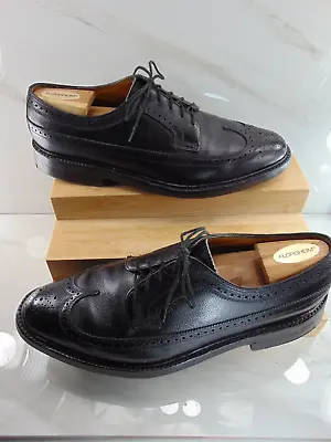 Vintage Florsheim Imperial Black Leather Longwing Lace 92604 V Cleat 10 1/2 D • $79.90