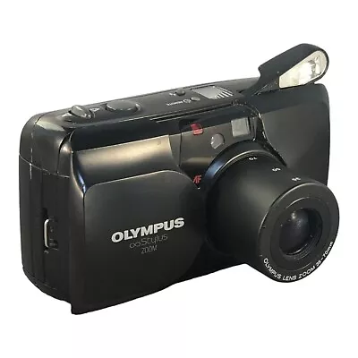 Olympus Infinity Stylus Zoom ~ 35mm Film Camera BLACK Vintage Tested  • $84.99