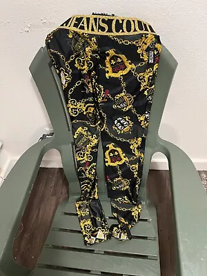 Versace Unisex Black Gold Track Pants $110 • $110