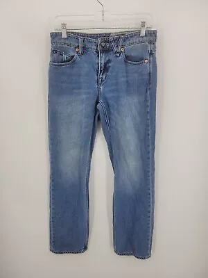 Volcom Jeans Mens 29 Solver Modern Straight Medium Wash Blue Denim Pants • $20.35