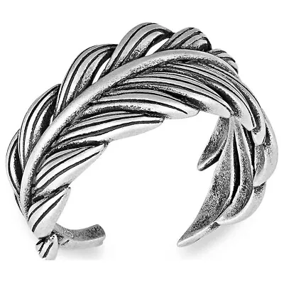 Montana Silversmiths The Frayed Singleton Wrap Ring-NEW-Feather –Silver- RG4906 • $44.99