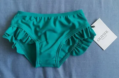 Oliver London Baby's Teal Frill Elsie Swim Pants Size 1-2 Years New With Tags • $24.88