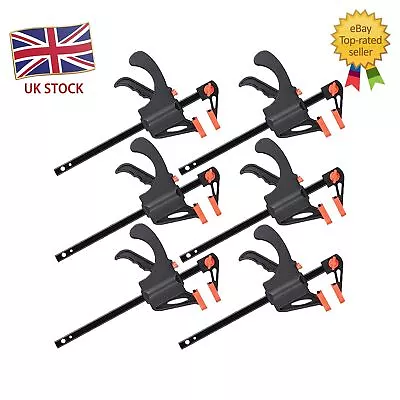 4 Inch F Type Woodworking Clamp Heavy Duty Quick Grip Clamp Ratchet Release 4PCS • £6.39