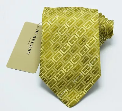 $89.95 • Buy NEW Burberry TROMBONE Mans 100% Silk Tie Authentic Italy Made 3.5  0350227