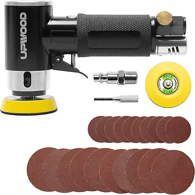 2  3  Mini Orbital Air Sander - Compact Pneumatic Random Orbital Sanding Tool • $38.32