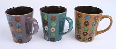 Vintage Mr. Coffee Stoneware Coffee Mugs Lot Of 3 Donut Theme No Boxes Pre-owned • $18
