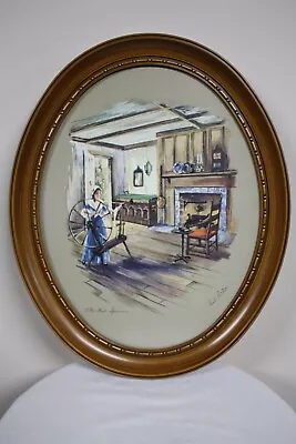 Paul Porter Pioneer Days Vintage Oval Picture Framed Art Turner Wall Accessary • $11.99