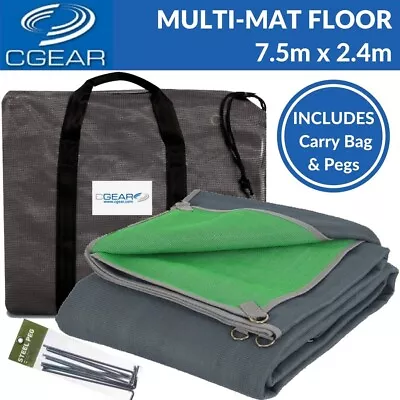 CGear 7.5m X 2.4m Multimat Caravan Annexe Floor Matting Green Grey C Gear Matt • $339