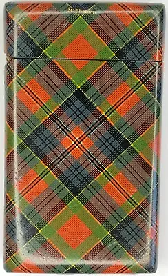 19th Century Mauchline Tartan Ware Hinged Card Case McPherson 93x54x8mm (H) • £200