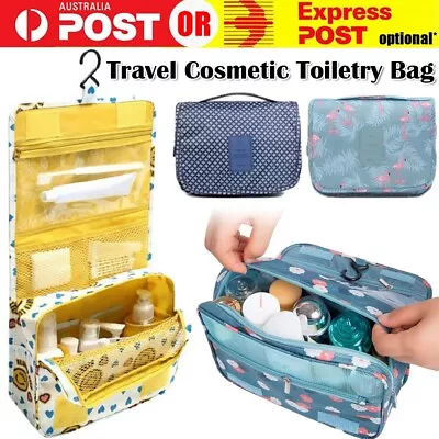 $9.49 • Buy Travel Organizer Toiletry Bag Make Up Cosmetic Wash Case Pouch Hanging Folding