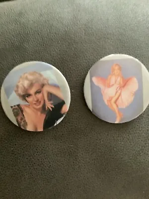 Marilyn Monroe Vintage Movie Star Pin-Back 2 Buttons  • $10
