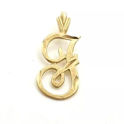 14k Gold Letter Initial G Charm Pendant Diamond Cut Michael Anthony New • $75.05