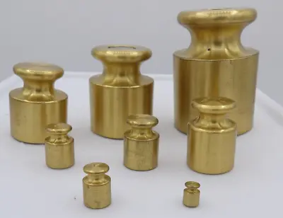 Brass Weights Set Of 8 1g 5g 10g 20g 50g 100g 200g 500g  OHAUS Scale Calibration • $70