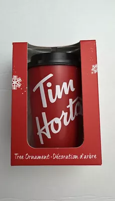 $17.95 • Buy TIM HORTONS Coffee Christmas Tree Ornament Tim's TO GO TAKE-OUT  Red CUP 2019