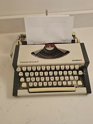 Olympia Traveller Deluxe S Typewriter Vintage Portable Working 80s 70s Retro • £73