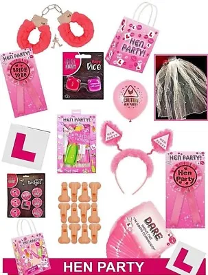 Hen Bride Stag Party Accessories Sash Balloons Head Boppers Photo Props Etc • £5.65