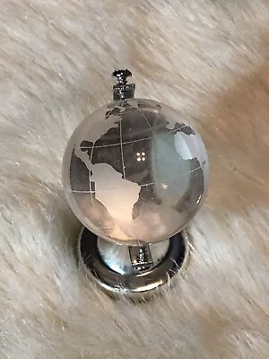 Crystal Glass World Globe Small Decorative Ornament Mini World Map Atlas Decor • $18.90