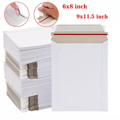 1000PCS Flat Photo Mailers Document CD Cardboard Envelopes Self Adhesive Seal US • $24.93