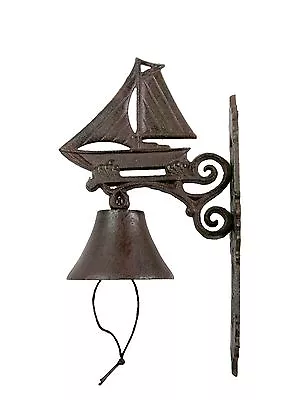 Door Bell Rustic Cast Iron Sail SREDA Antique Entry Wall Mount Vintage Doorbell • $57.65