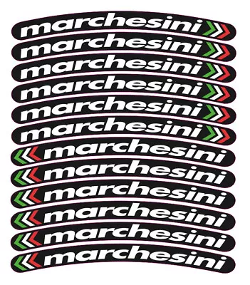 Marchesini Wheel Decals Rim Stickers Laminated Set Ducati 848 1098 1198 White • $9.95