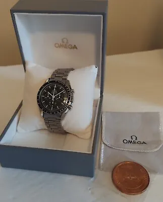 Omega Speedmaster Moonwatch Professional Steel Chronograph Black Dial Watch 42mm • $4195