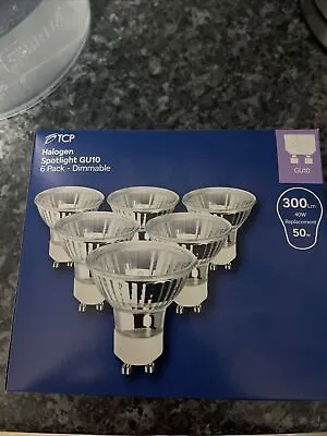 2 PACKS Of 6 HALOGEN GU10 SPOTLIGHT BULBS DIMMABLE 50W 300LM BUMPER SAVER PACK • £10