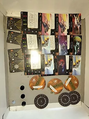 X Wing Scum And Villainy Fang Fighter Cards And Bases And Dials.x 3. • £6