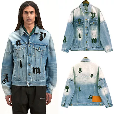 Fashion Logo Patch Classic Denim Jacket Unisex Street Casual Sports Jacket • $79.99