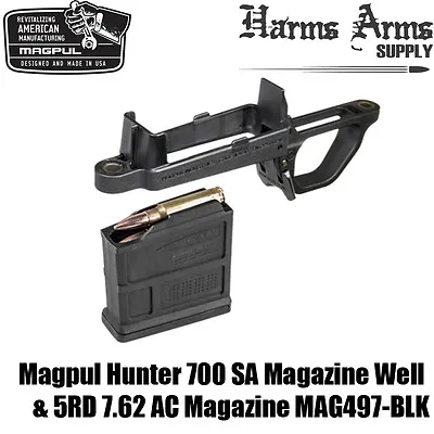MAGPUL HUNTER 700 Magazine Mag Well & 7.62 AC Mag AICS Remington SA MAG497-BLK • $62.99