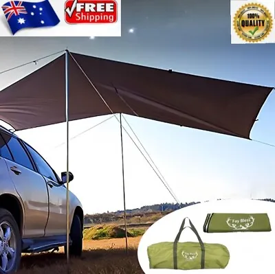 Car Side Awning 4.4m X 2m 4WD Camping Cover Shade Top Rack Roof 4X4 SUV Car Ute • $119