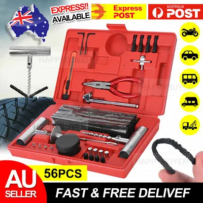 56Pc Puncture Car Tyre Repair Kit Set Tube Recovery Plugs Heavy Duty Truck AU • $26.95
